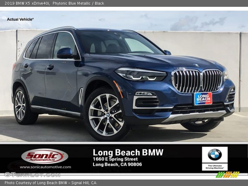 Phytonic Blue Metallic / Black 2019 BMW X5 xDrive40i