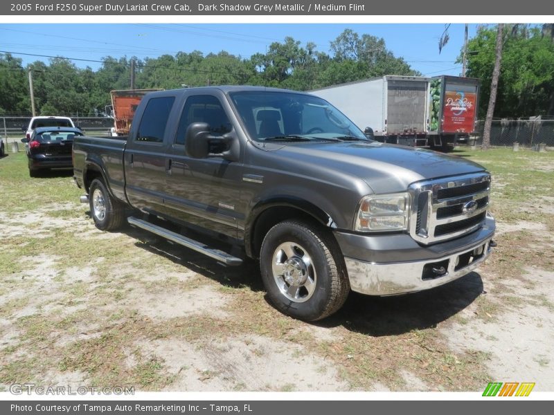 Dark Shadow Grey Metallic / Medium Flint 2005 Ford F250 Super Duty Lariat Crew Cab