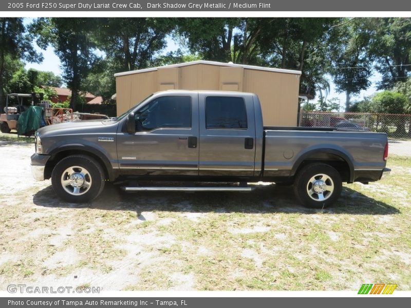 Dark Shadow Grey Metallic / Medium Flint 2005 Ford F250 Super Duty Lariat Crew Cab