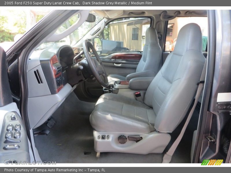 Dark Shadow Grey Metallic / Medium Flint 2005 Ford F250 Super Duty Lariat Crew Cab