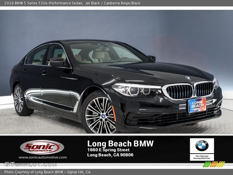 Jet Black / Canberra Beige/Black 2019 BMW 5 Series 530e iPerformance Sedan