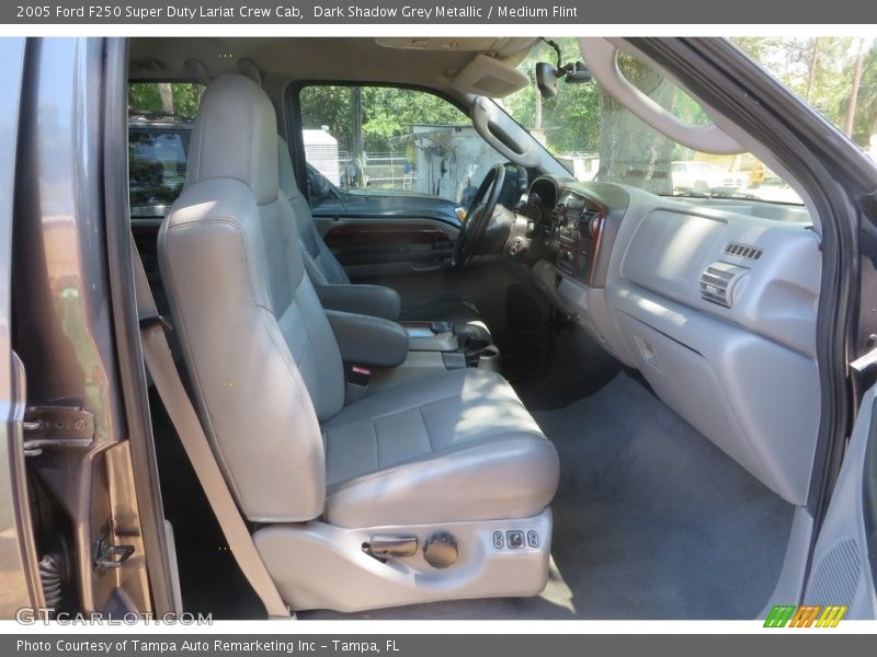 Dark Shadow Grey Metallic / Medium Flint 2005 Ford F250 Super Duty Lariat Crew Cab