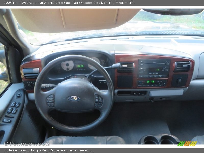 Dark Shadow Grey Metallic / Medium Flint 2005 Ford F250 Super Duty Lariat Crew Cab