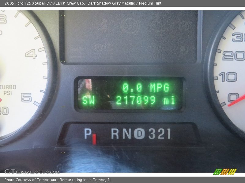 Dark Shadow Grey Metallic / Medium Flint 2005 Ford F250 Super Duty Lariat Crew Cab