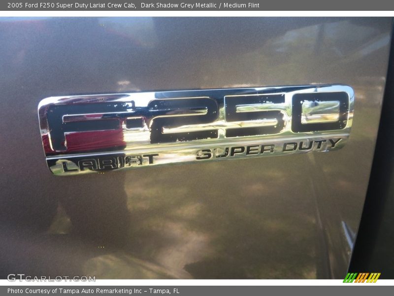 Dark Shadow Grey Metallic / Medium Flint 2005 Ford F250 Super Duty Lariat Crew Cab