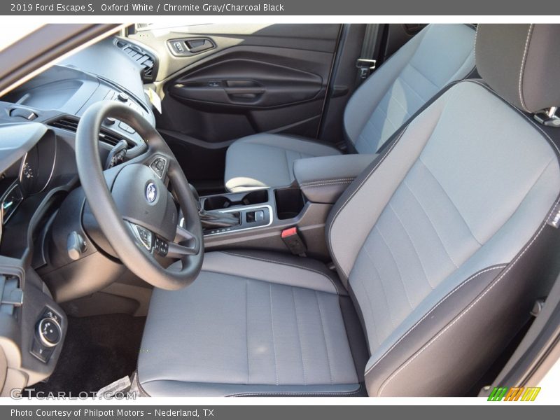 Oxford White / Chromite Gray/Charcoal Black 2019 Ford Escape S