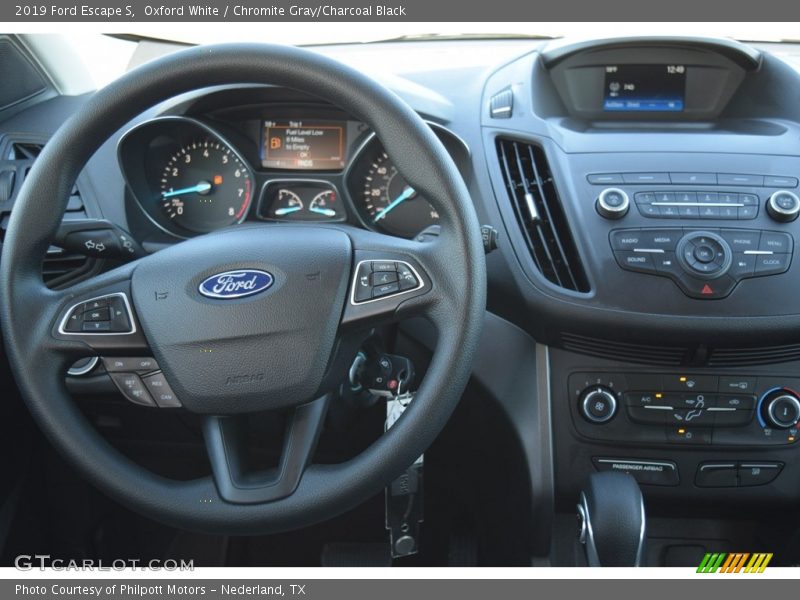 Oxford White / Chromite Gray/Charcoal Black 2019 Ford Escape S
