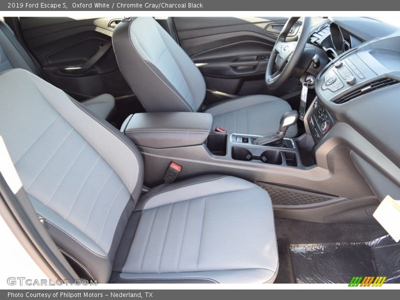 Oxford White / Chromite Gray/Charcoal Black 2019 Ford Escape S