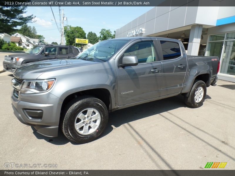 Satin Steel Metallic / Jet Black/Dark Ash 2019 Chevrolet Colorado WT Crew Cab 4x4