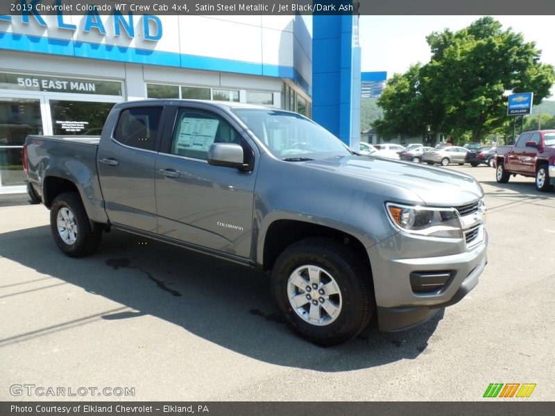 Satin Steel Metallic / Jet Black/Dark Ash 2019 Chevrolet Colorado WT Crew Cab 4x4