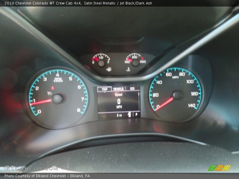 Satin Steel Metallic / Jet Black/Dark Ash 2019 Chevrolet Colorado WT Crew Cab 4x4