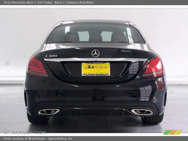 Black / Cranberry Red/Black 2019 Mercedes-Benz C 300 Sedan