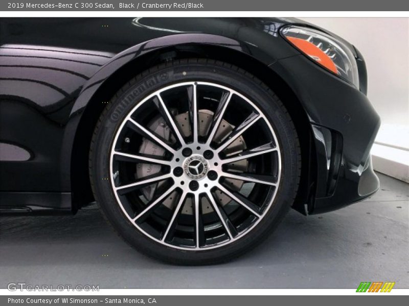 Black / Cranberry Red/Black 2019 Mercedes-Benz C 300 Sedan