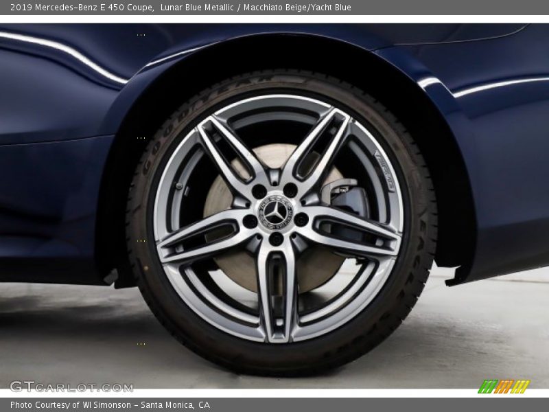 Lunar Blue Metallic / Macchiato Beige/Yacht Blue 2019 Mercedes-Benz E 450 Coupe
