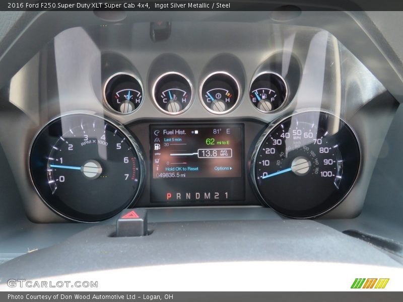 Ingot Silver Metallic / Steel 2016 Ford F250 Super Duty XLT Super Cab 4x4