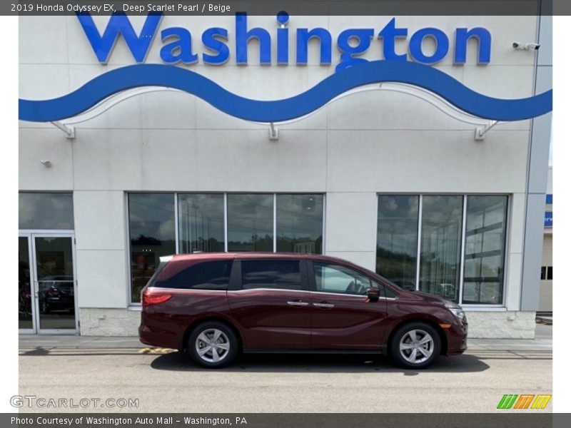 Deep Scarlet Pearl / Beige 2019 Honda Odyssey EX