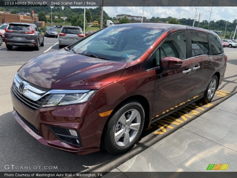 Deep Scarlet Pearl / Beige 2019 Honda Odyssey EX