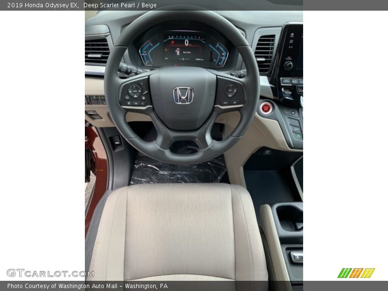 Deep Scarlet Pearl / Beige 2019 Honda Odyssey EX