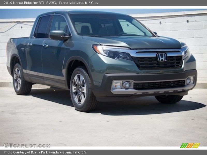 Forest Mist Metallic / Gray 2019 Honda Ridgeline RTL-E AWD