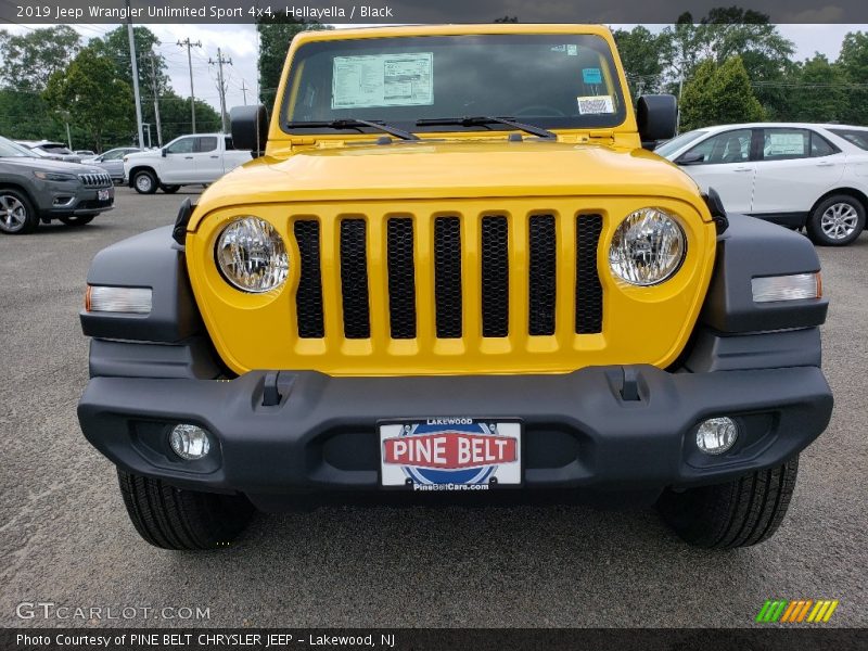 Hellayella / Black 2019 Jeep Wrangler Unlimited Sport 4x4