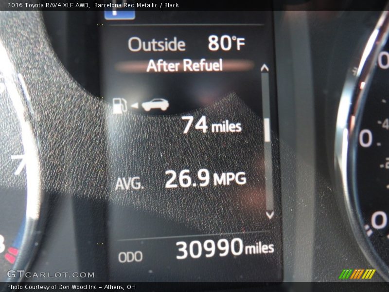 Barcelona Red Metallic / Black 2016 Toyota RAV4 XLE AWD