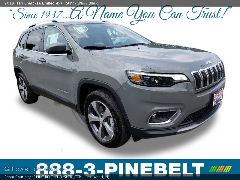 Sting-Gray / Black 2019 Jeep Cherokee Limited 4x4