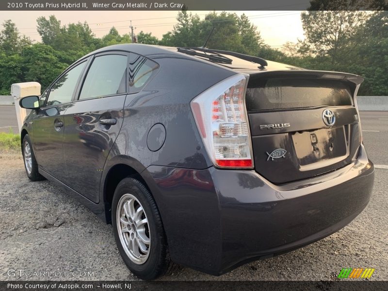 Winter Gray Metallic / Dark Gray 2010 Toyota Prius Hybrid III