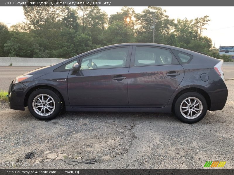 Winter Gray Metallic / Dark Gray 2010 Toyota Prius Hybrid III