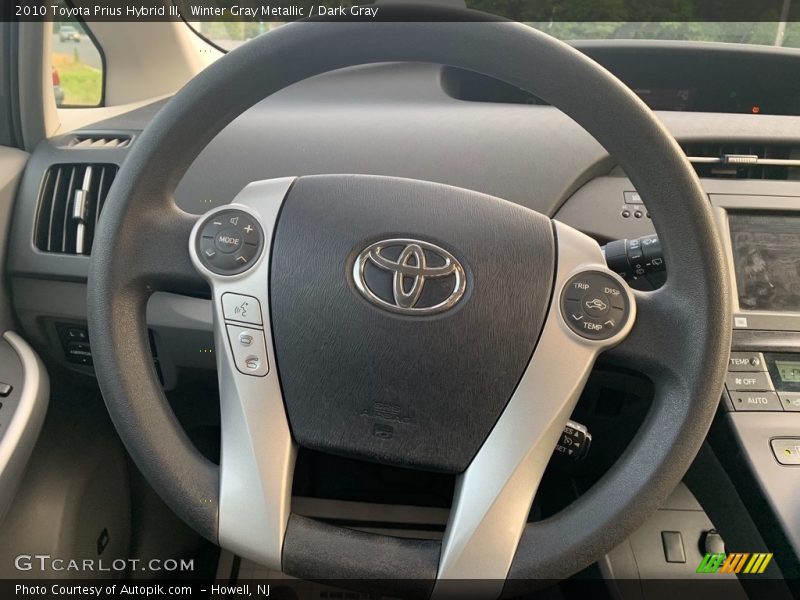 Winter Gray Metallic / Dark Gray 2010 Toyota Prius Hybrid III