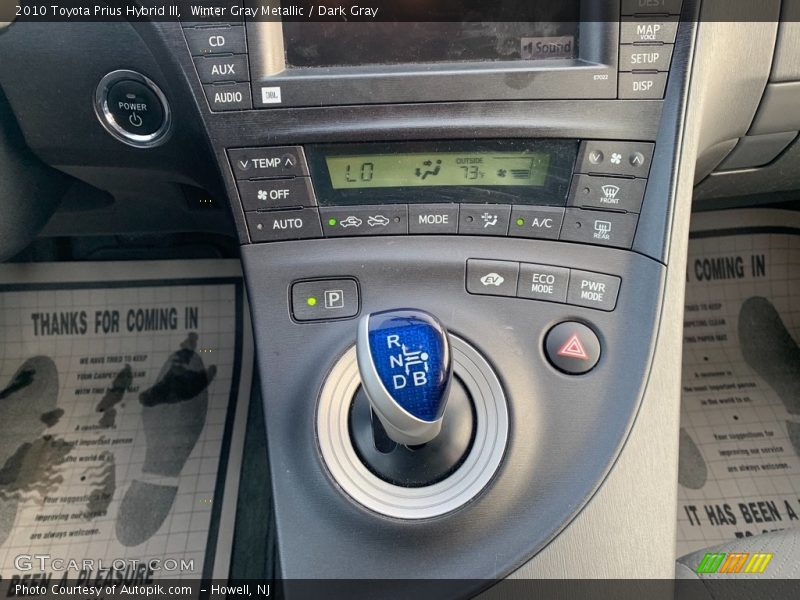 Winter Gray Metallic / Dark Gray 2010 Toyota Prius Hybrid III