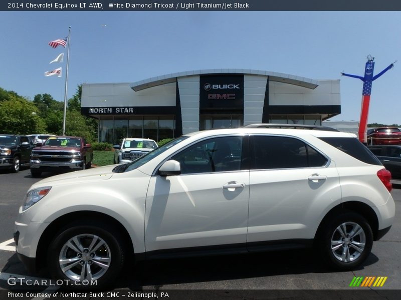 White Diamond Tricoat / Light Titanium/Jet Black 2014 Chevrolet Equinox LT AWD