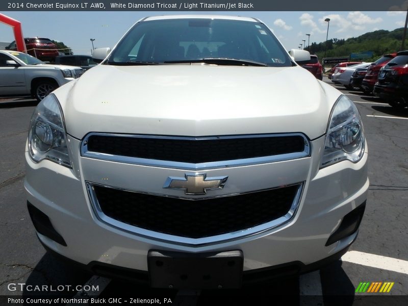 White Diamond Tricoat / Light Titanium/Jet Black 2014 Chevrolet Equinox LT AWD