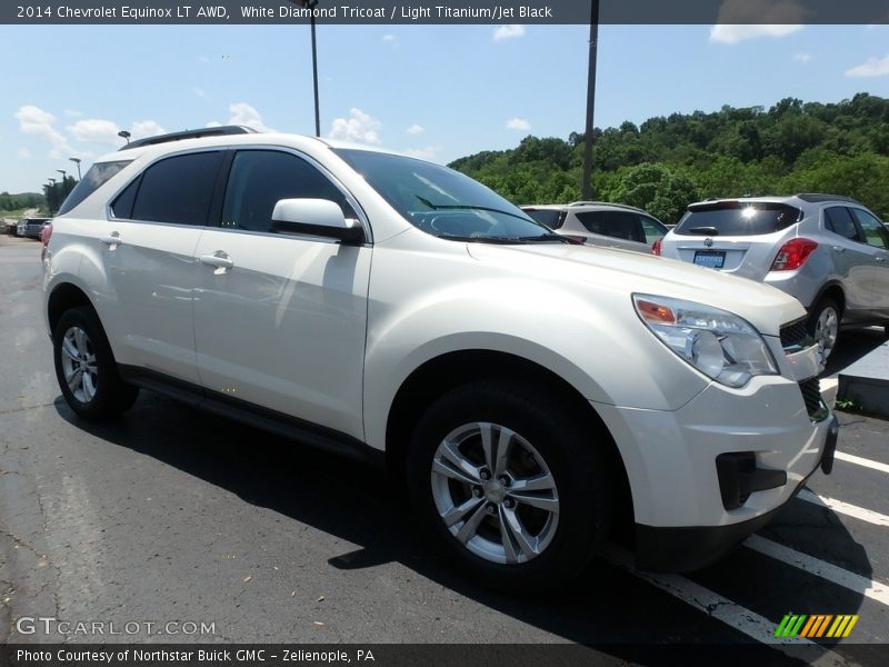 White Diamond Tricoat / Light Titanium/Jet Black 2014 Chevrolet Equinox LT AWD