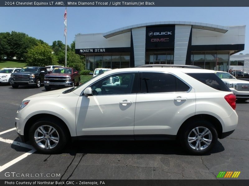 White Diamond Tricoat / Light Titanium/Jet Black 2014 Chevrolet Equinox LT AWD
