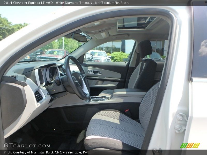 White Diamond Tricoat / Light Titanium/Jet Black 2014 Chevrolet Equinox LT AWD