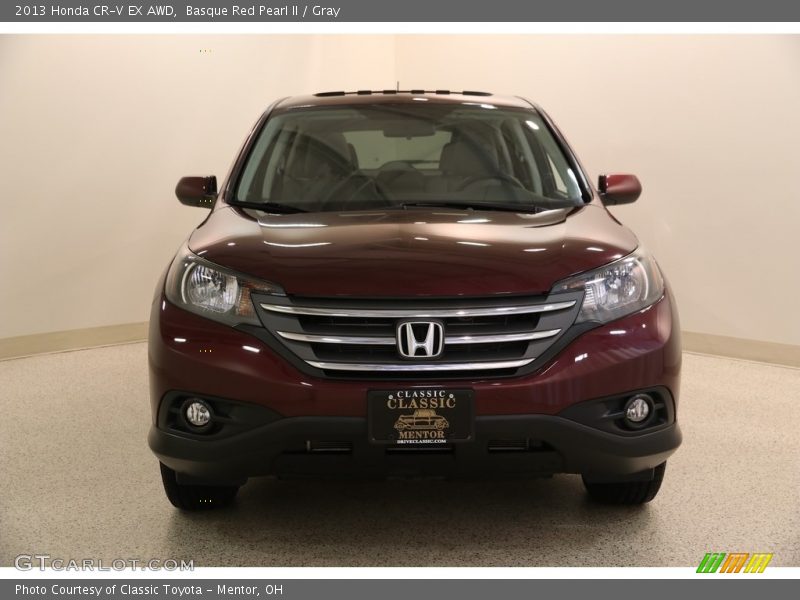 Basque Red Pearl II / Gray 2013 Honda CR-V EX AWD