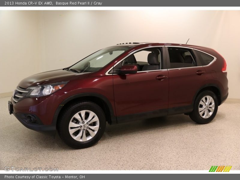 Basque Red Pearl II / Gray 2013 Honda CR-V EX AWD