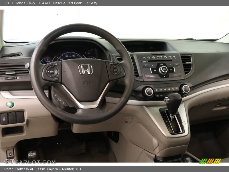 Basque Red Pearl II / Gray 2013 Honda CR-V EX AWD