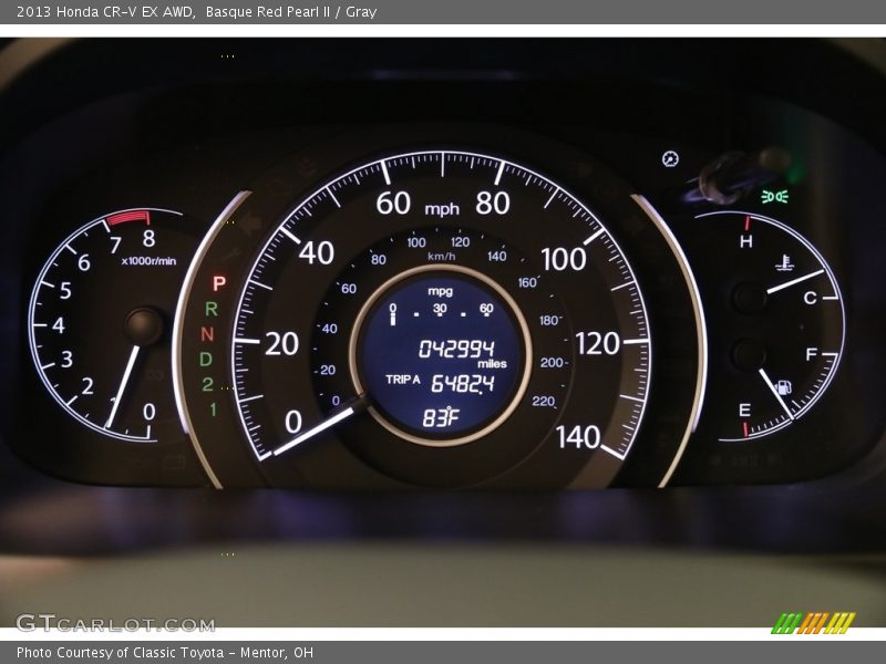 Basque Red Pearl II / Gray 2013 Honda CR-V EX AWD