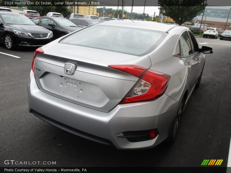 Lunar Silver Metallic / Black 2016 Honda Civic EX Sedan