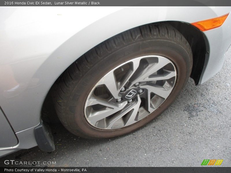 Lunar Silver Metallic / Black 2016 Honda Civic EX Sedan