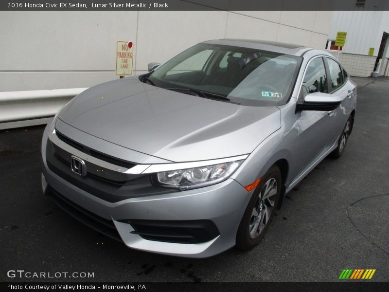 Lunar Silver Metallic / Black 2016 Honda Civic EX Sedan