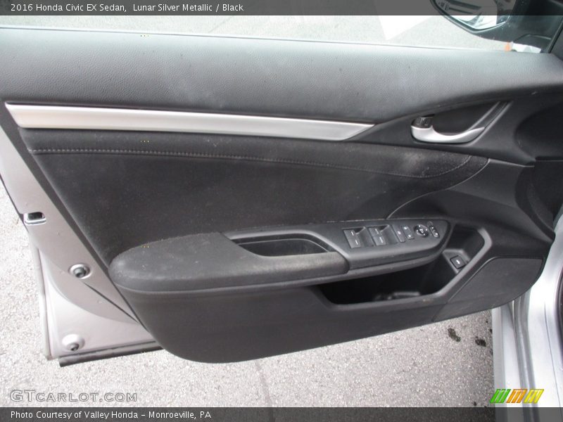 Lunar Silver Metallic / Black 2016 Honda Civic EX Sedan