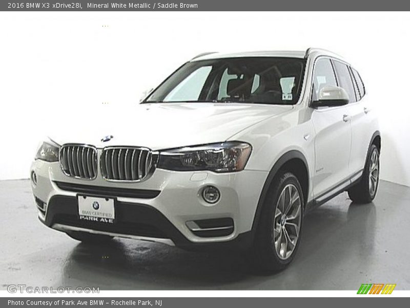 Mineral White Metallic / Saddle Brown 2016 BMW X3 xDrive28i