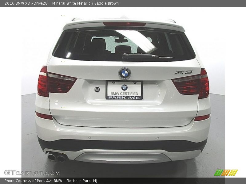 Mineral White Metallic / Saddle Brown 2016 BMW X3 xDrive28i