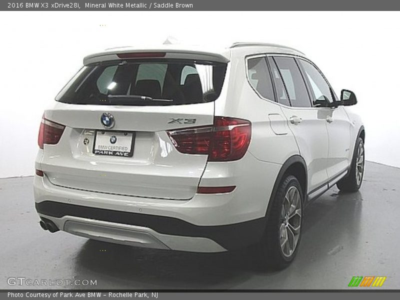 Mineral White Metallic / Saddle Brown 2016 BMW X3 xDrive28i