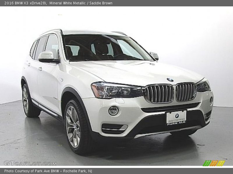 Mineral White Metallic / Saddle Brown 2016 BMW X3 xDrive28i