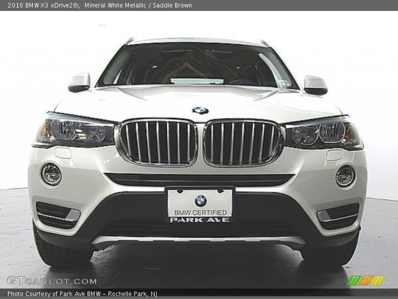 Mineral White Metallic / Saddle Brown 2016 BMW X3 xDrive28i