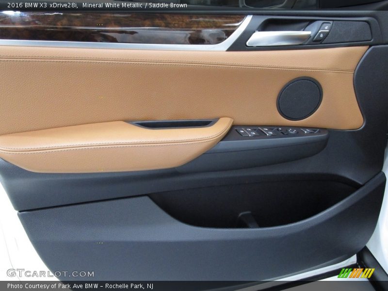 Mineral White Metallic / Saddle Brown 2016 BMW X3 xDrive28i