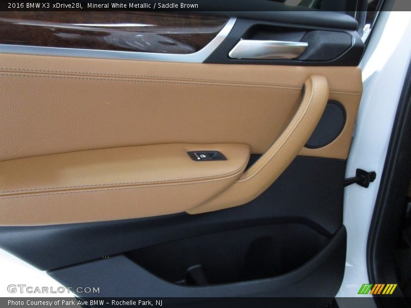 Mineral White Metallic / Saddle Brown 2016 BMW X3 xDrive28i